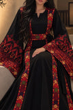 Traditional Multicolor  Embroidered Palestinian Dress