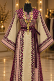 Palestinian Mulberry Embroidered Thobe