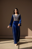 Silk Velvet  Simple Elegant Embroidered Dress