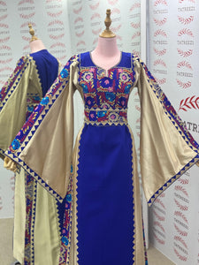 Blue Simple Elegant Embroidered Dress