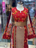 Kashmir Traditional Stoned Embroidered Palestinian Fellahi Thobe