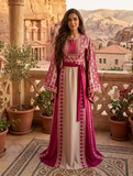 Pink Embroidery Silk Fashion Dress