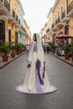 Absolutely Stunning Embroidered Palestinian Fellahi Thobe With Matching Headpiece & overskirt
