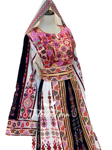 Bridal Thoub Multicolor Stone Embroidery Thobe