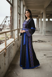 Blue Elegant Embroidered Palestinian Dress