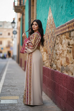 Load image into Gallery viewer, Elegant Embroidered Palestinian Fellahi Thobe
