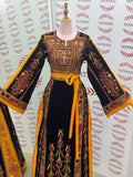 Velvet Malacca  Embroidered Palestinian Fellahi Thobe