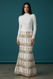 Pre-Order Customized Luxury Long Fully Embroidered Maxi Skirt