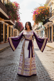 The Imperial Violet Thobe Sultanah Collection Palestine Thoub