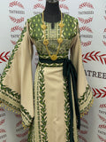 Palestinian Green Thobe Embroidery