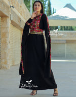 Load image into Gallery viewer, Black Simple Elegant Embroidered Dress
