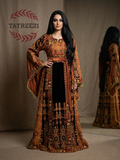 Bronze Glow Satin Bell Sleeve Thoub