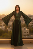 The Green Embroidery Silk Fashion Dress