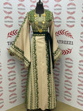 Palestinian Green Thobe Embroidery
