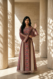 Beige Silk Thobe Palestine Dress