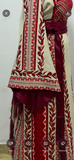Crimson Vine Thobe Set – Includes Matching Shawl & Double-Sided Belt