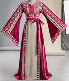 Pink Embroidery Silk Fashion Dress