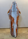 White Shade Traditional Embroidered Palestinian Fellahi Thobe