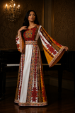 Golden Threads Twilight Traditional Thobe with Wide Sleeves