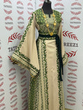 Palestinian Green Thobe Embroidery