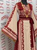 Palestinian Red Thobe Embroidery
