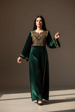 Silk Velvet  Simple Elegant Embroidered Dress
