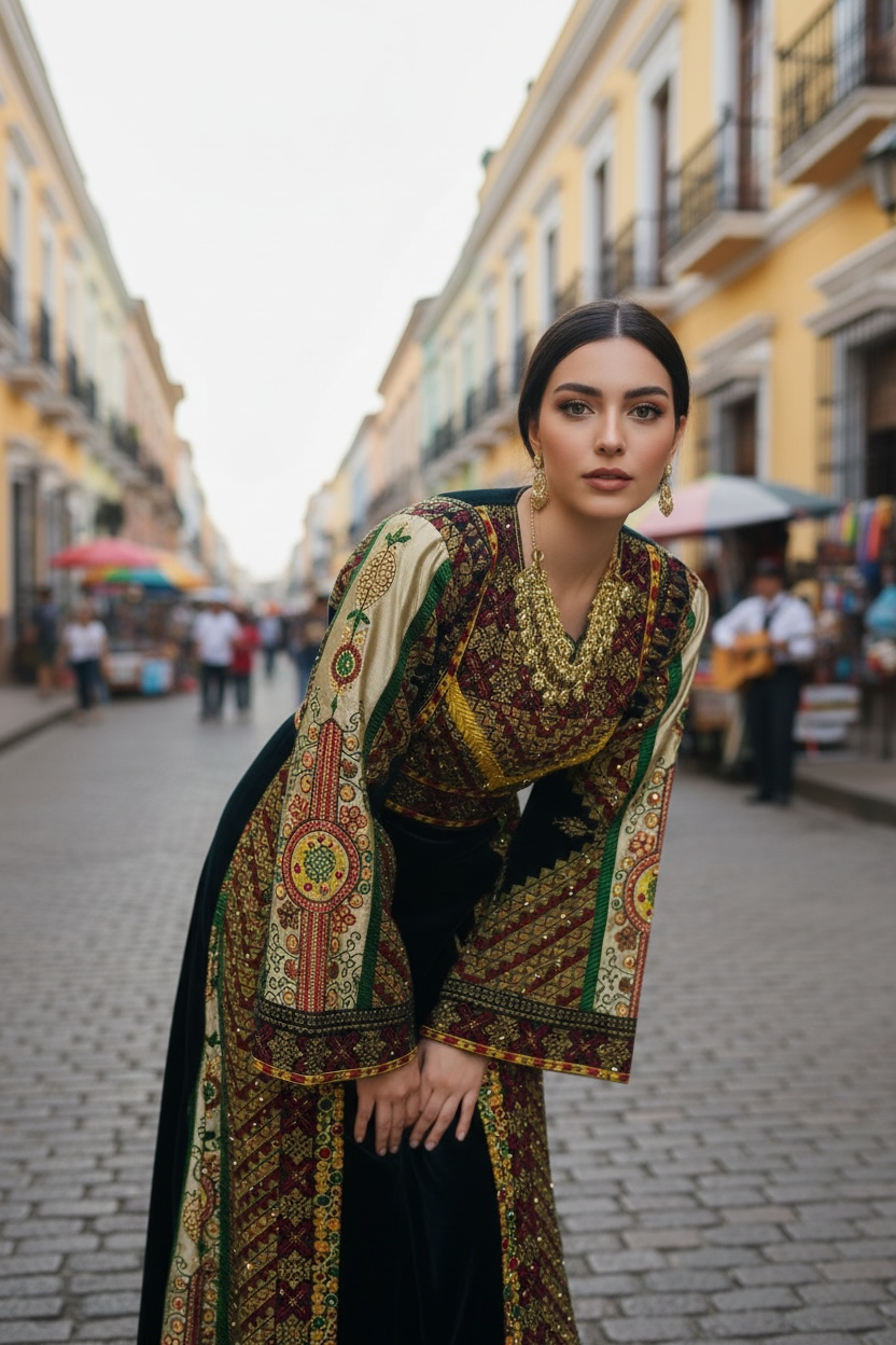 Teal Green
 Velvet Palastine Thoub