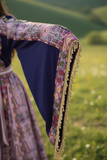 The Glow Pink Thoub Palestinian Featuring Wide Sleeve