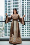 thoub Embroidered Palestinian Fellahi Thobe With Belt