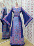 Stunning Blue Embroidered Palestinian Thobe Reversible Belt