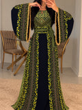 Green Palestinian Green Olive Thobe Embroidery