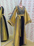 Simply Elegant Wide Sleeve Thoub Embroidered Palestinian Thobe