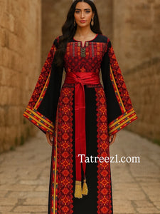 The legend Manajel Primo Heavy Embroidered Palestinian Fellahi Thobe