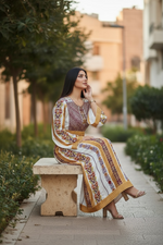 Load image into Gallery viewer, Sanabel Al-Qamh White Thoub
