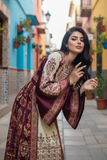 Dignified Embroidery Burgundy Thobe