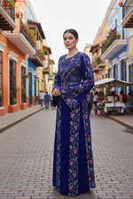 Load image into Gallery viewer, Blue Velvet Bloom Stunning Thoub
