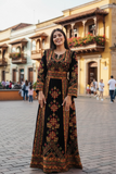 Golden Embroidery Velvet Embroidery Palestinian Fellahi Thobe