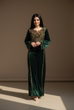 Silk Velvet  Simple Elegant Embroidered Dress