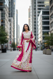 Pink Embroidered Palestinian Thobe Reversible Belt