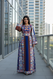 Majdalway Blue Embroidered Palestinian Fellahi Thobe