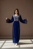 Silk Velvet  Simple Elegant Embroidered Dress
