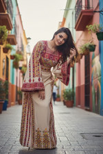 Load image into Gallery viewer, Elegant Embroidered Palestinian Fellahi Thobe
