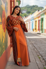 Charger l'image dans la galerie, Beautiful Majdalway Embroidered Palestinian Fellahi Thobe
