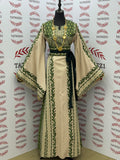 Palestinian Green Thobe Embroidery