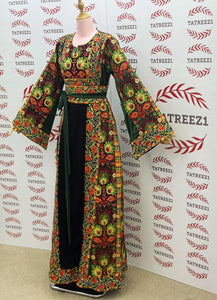 Green Embroidery Traditional luxurious touch Thoub