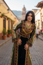 Load image into Gallery viewer, Teal Green
 Velvet Palastine Thoub
