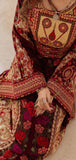 Qasab Malacca German Velvet Thoub with Embroidery with Matching Headpiece