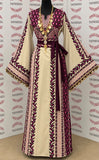 Palestinian Mulberry Embroidered Thobe