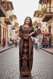 Golden Embroidery Velvet Embroidery Palestinian Fellahi Thobe