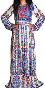 Stunning Traditional Malacca Embroidered Palestinian Fellahi Thobe